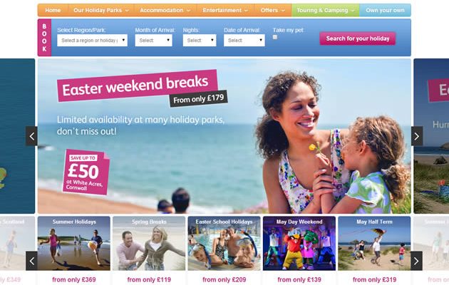 Responsive web design success with Parkdean Holidays